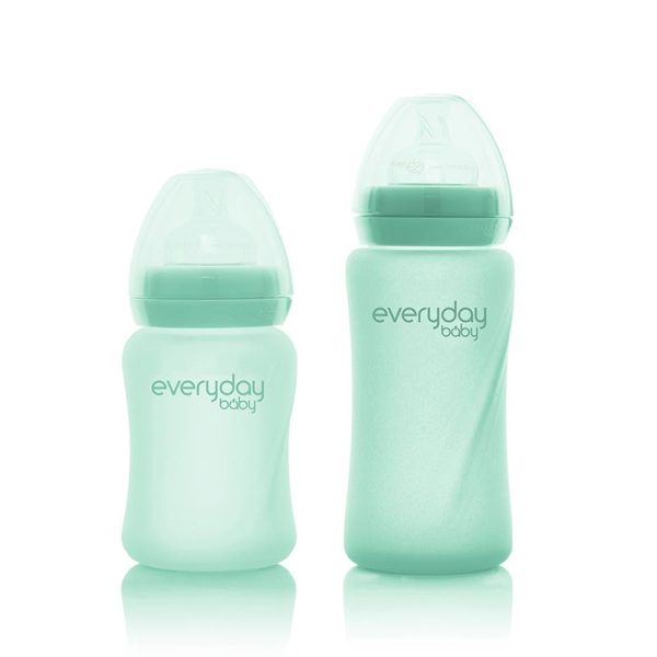 everyday-baby-mint-green--silicone-coated-glass-bottles-pjm-distributions-150-240-mm